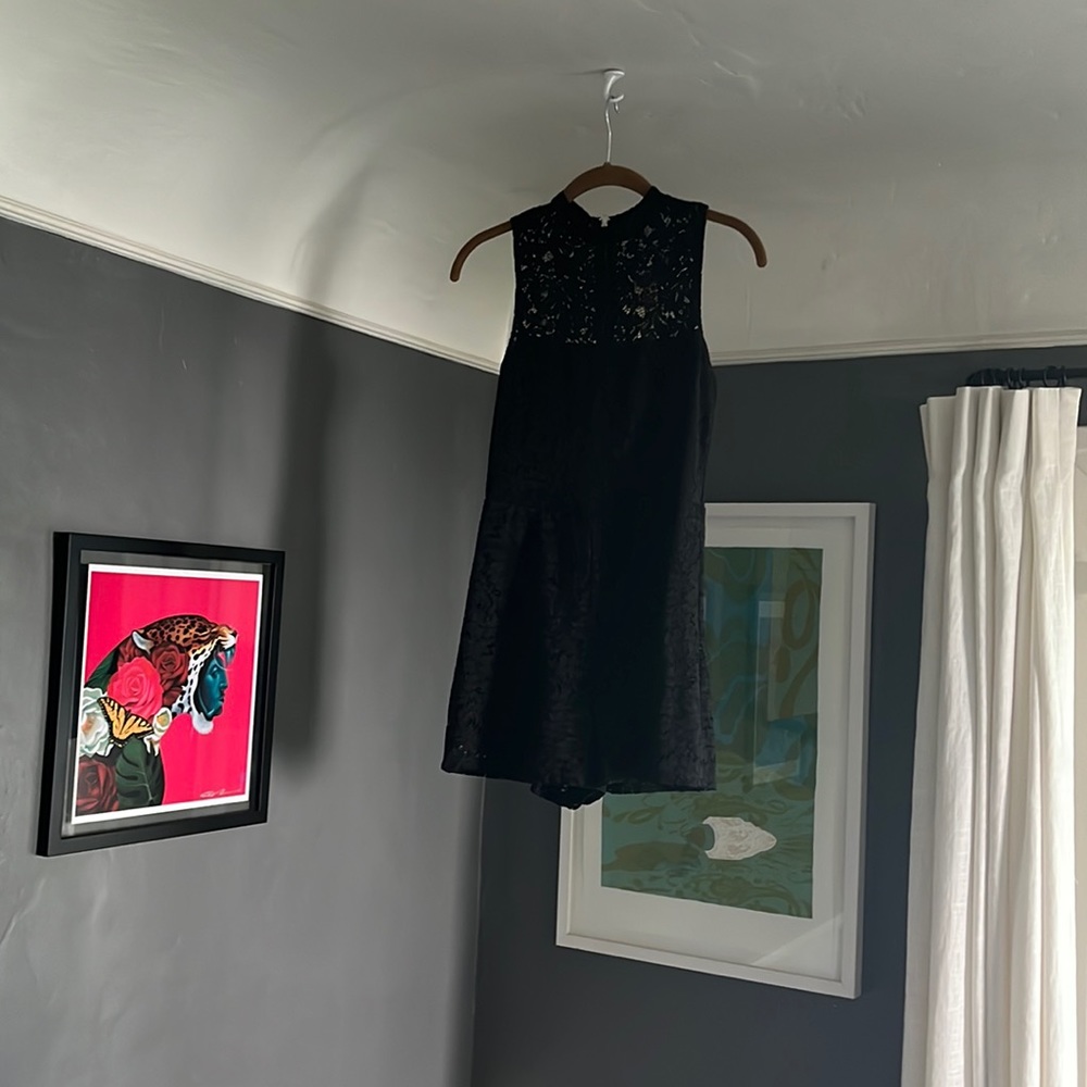 Black lace shorts sleeveless jumpsuit